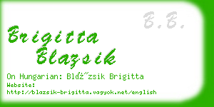 brigitta blazsik business card